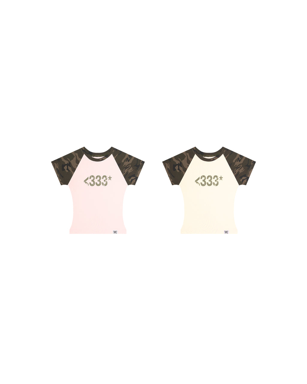 BADDIE / Camo Crop Tee