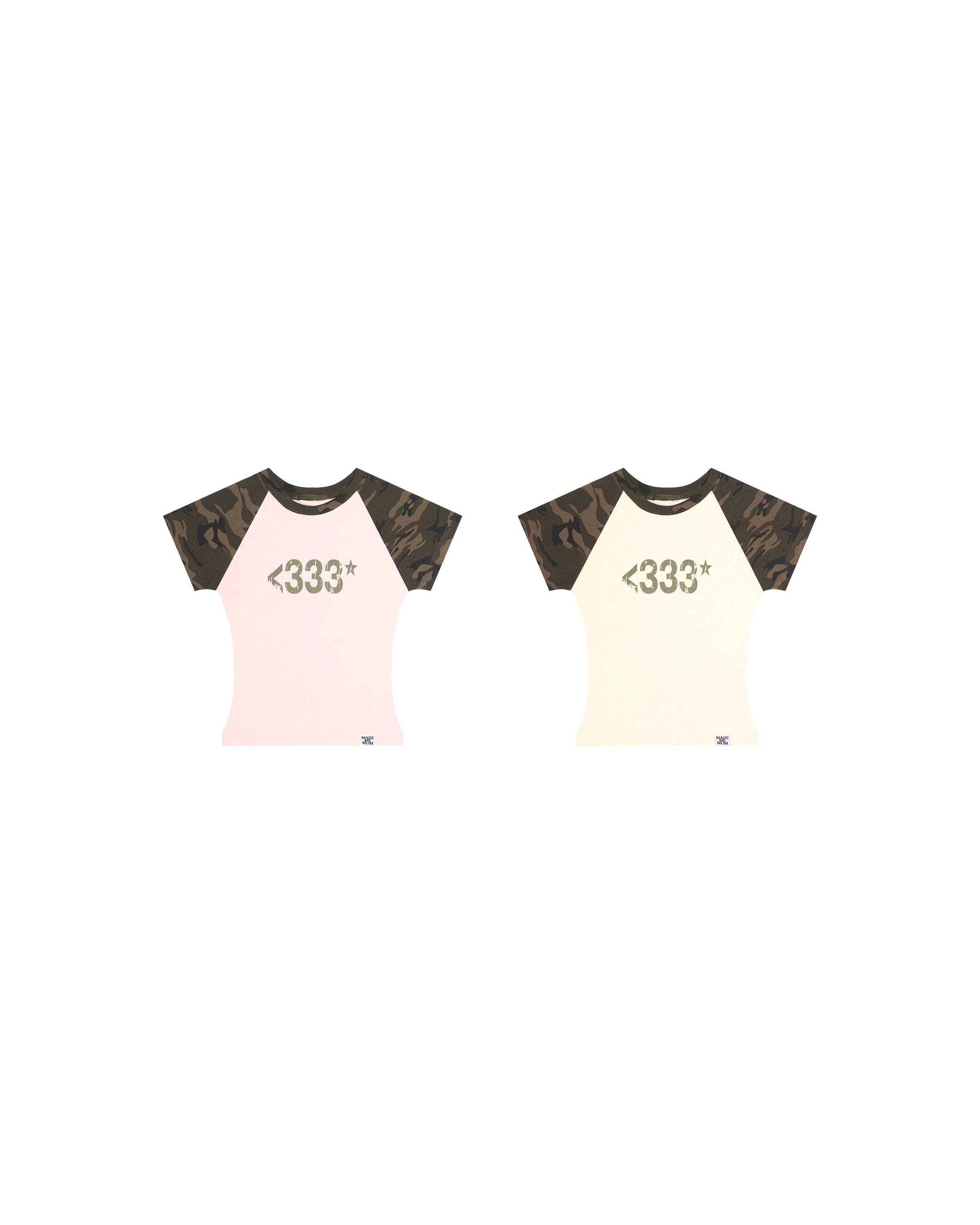 BADDIE / Camo Crop Tee