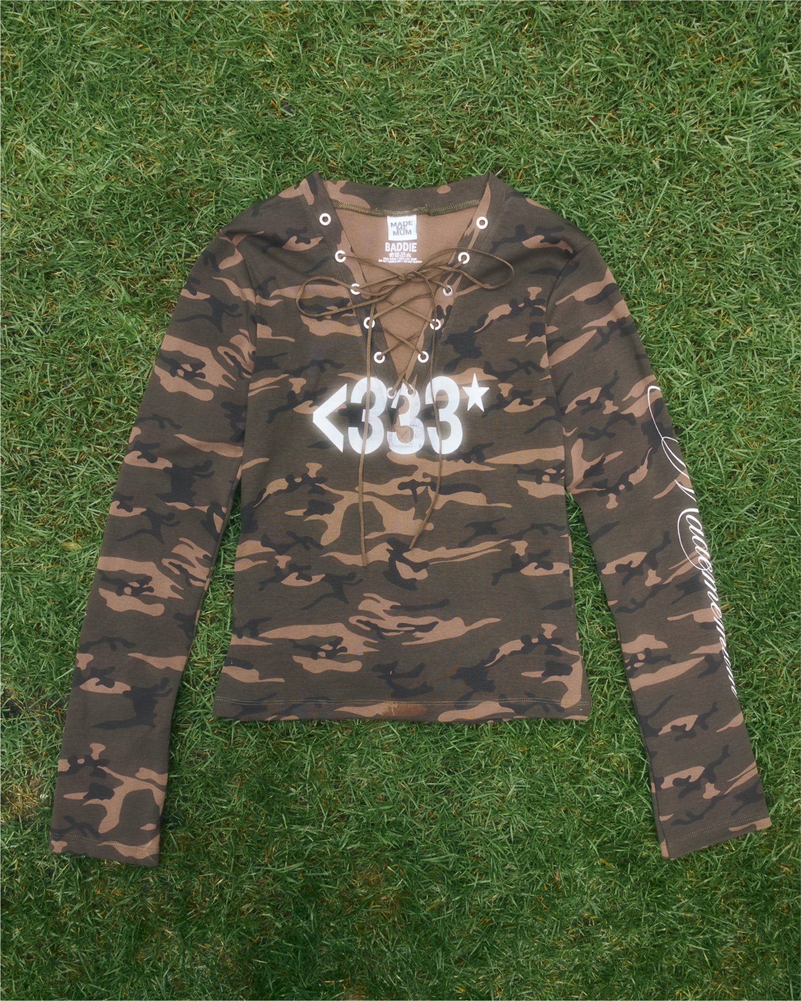 BADDIE / Camo Long Sleeve