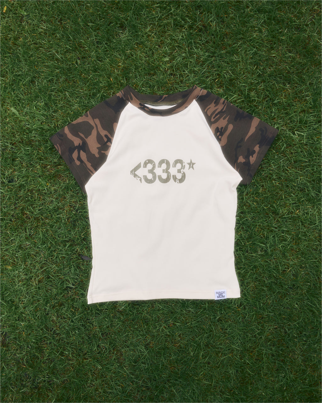 BADDIE / Camo Crop Tee