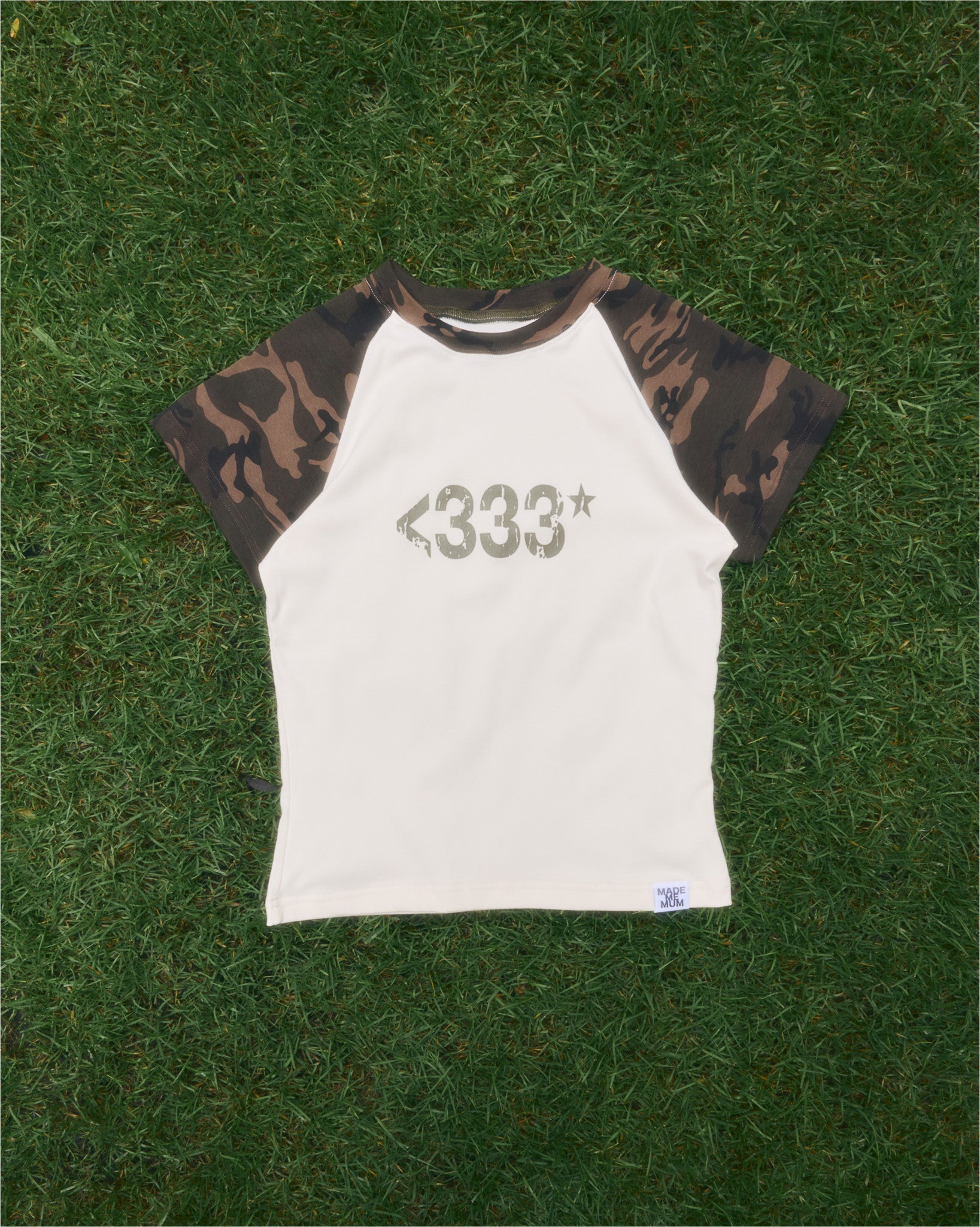BADDIE / Camo Crop Tee