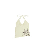 SUNSET MISECHIEF / Tie-Neck Shirt