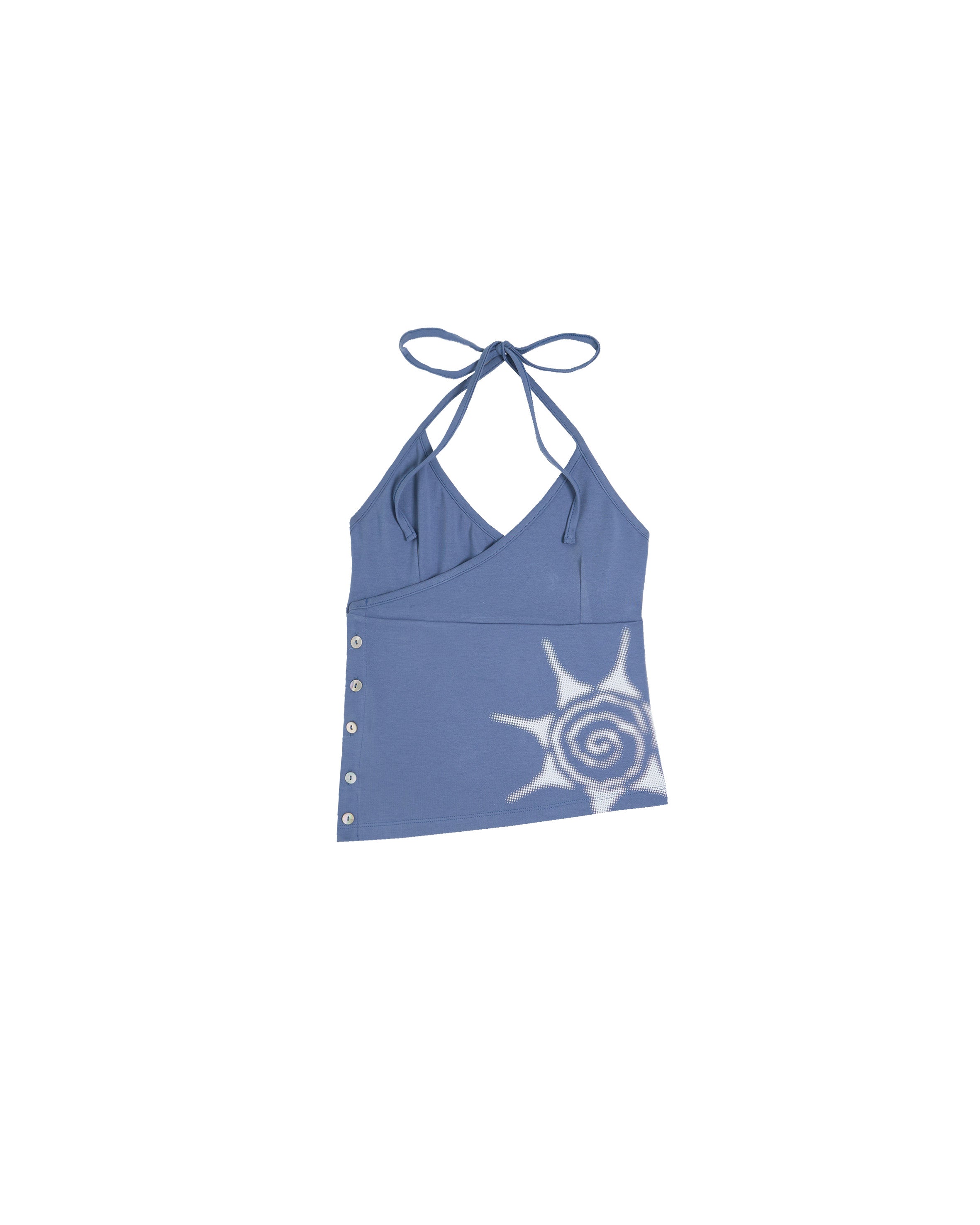 SUNSET MISECHIEF / Tie-Neck Shirt