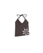 SUNSET MISECHIEF / Tie-Neck Shirt