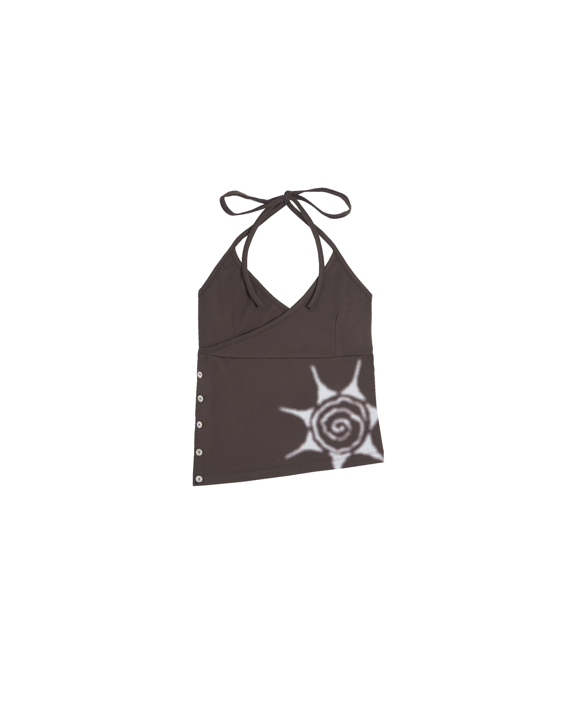 SUNSET MISECHIEF / Tie-Neck Shirt