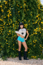 BADDIE / Camo Crop Tee