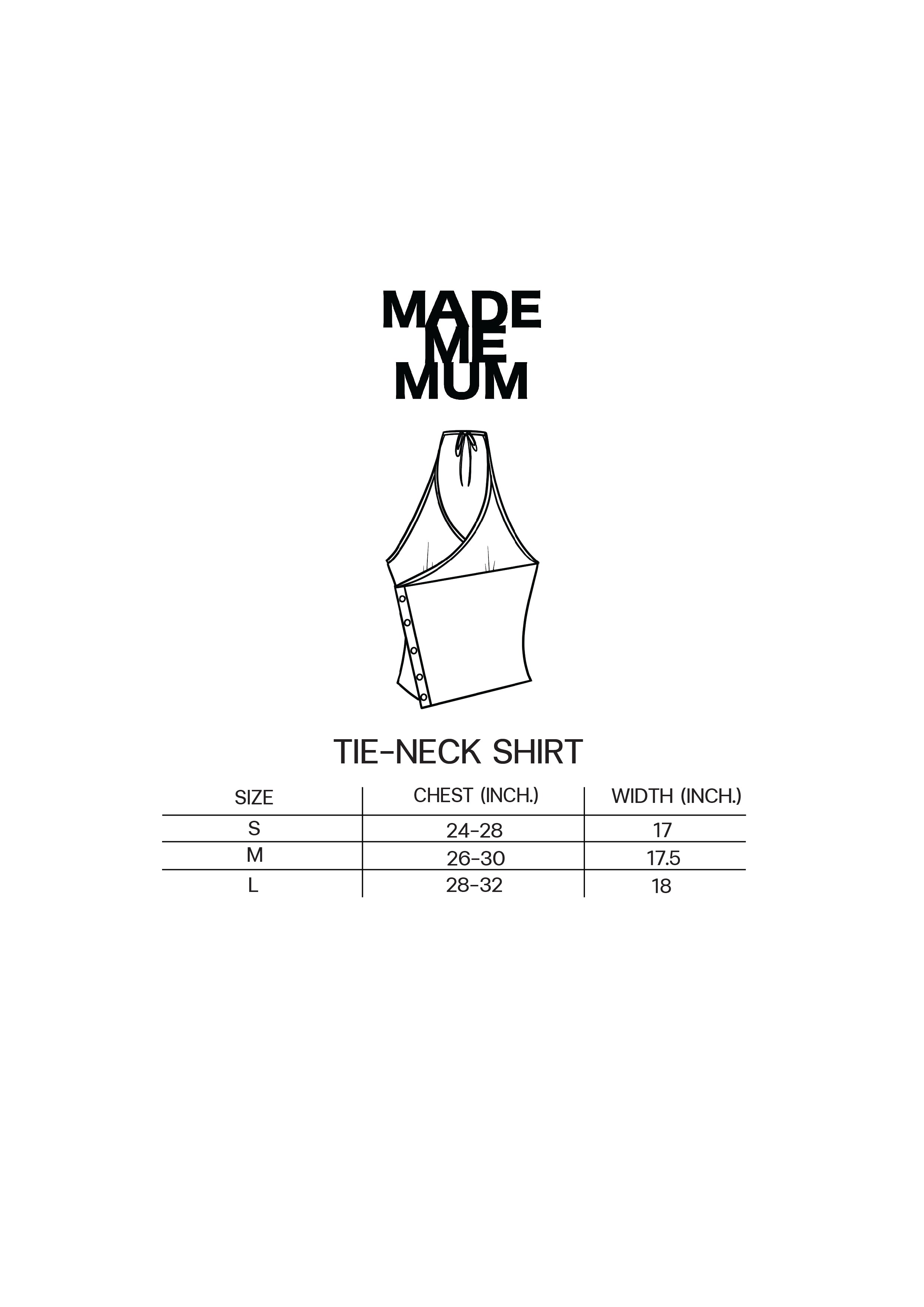 SUNSET MISECHIEF / Tie-Neck Shirt