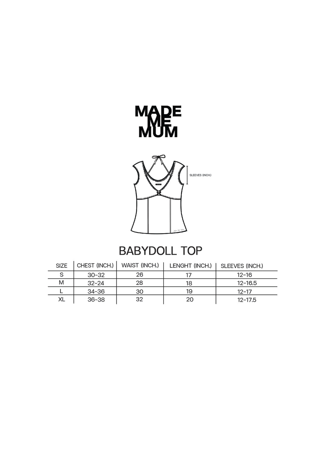 VALENTINE,WITHOUT ROMANCE / Baby Doll Top