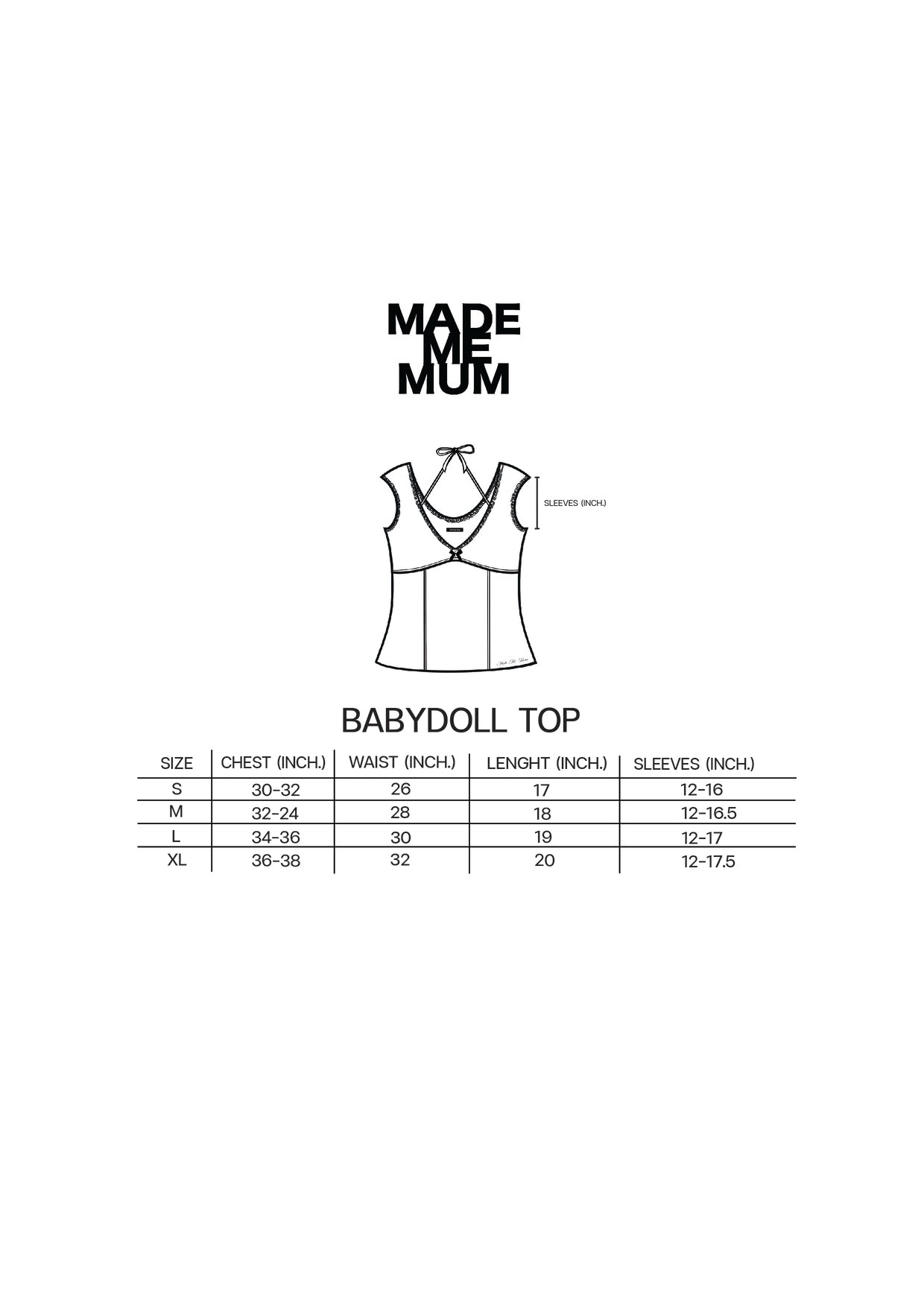 VALENTINE,WITHOUT ROMANCE / Baby Doll Top