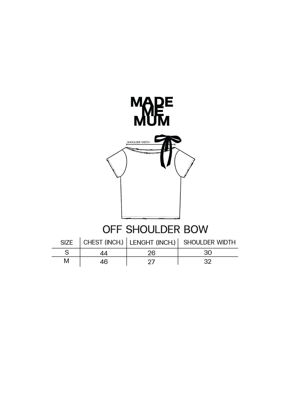 Letter To Her/ Off Shoulder Bow